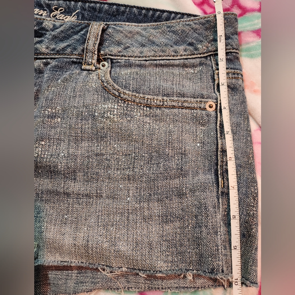 139. 3 for $35 - American Eagle denim glittery shorts - Picture 3 of 4